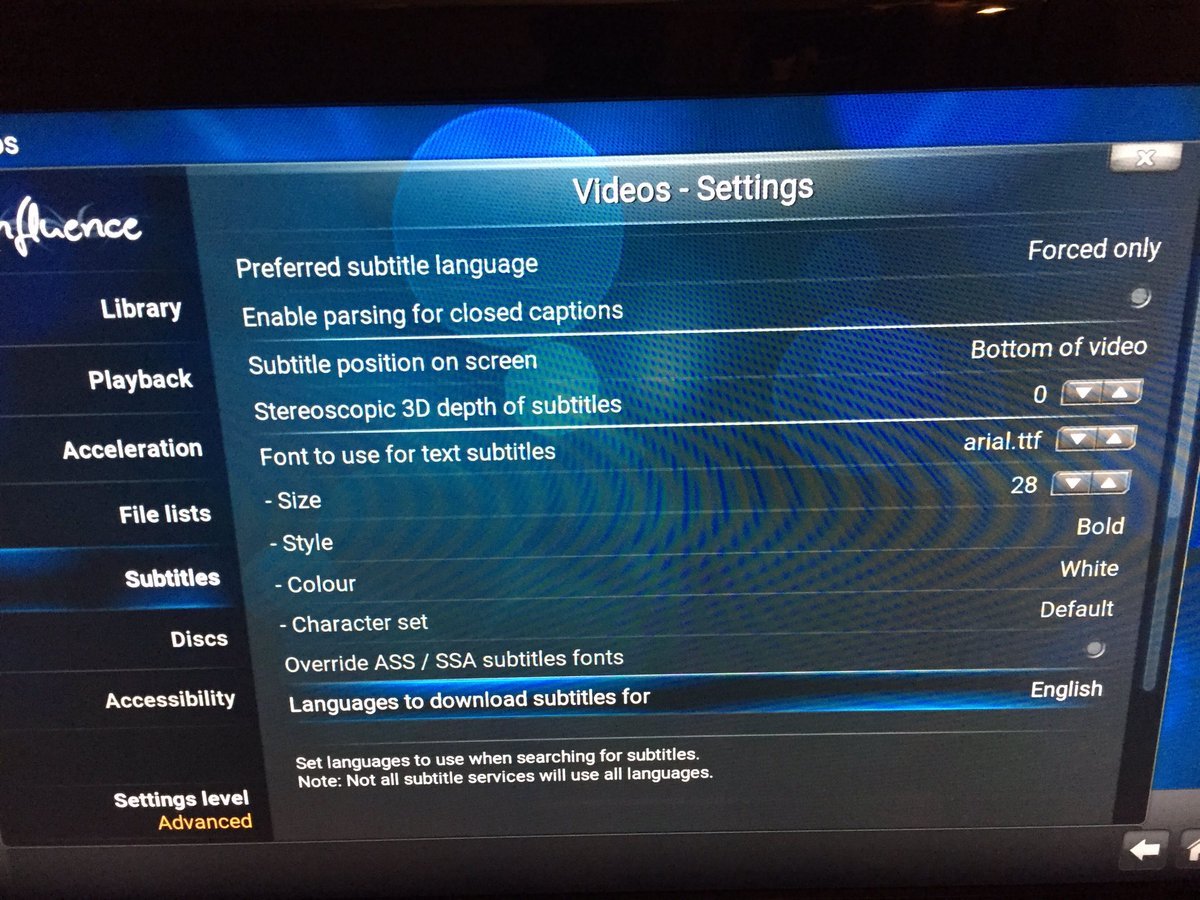 Forced Subtitles Raspberry Pi OSMC Forums