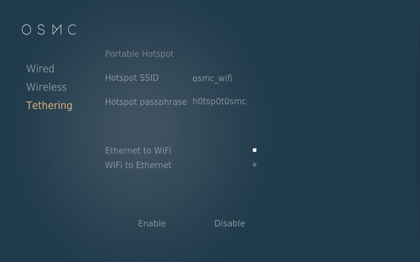 Tethering on Pi2 getting "Error enabling wifi tethering Permission