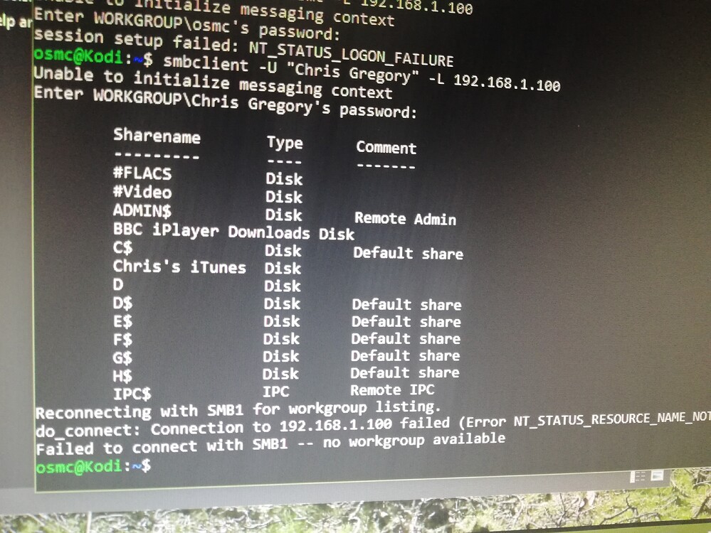 kodi mediaportal plugin smb errors